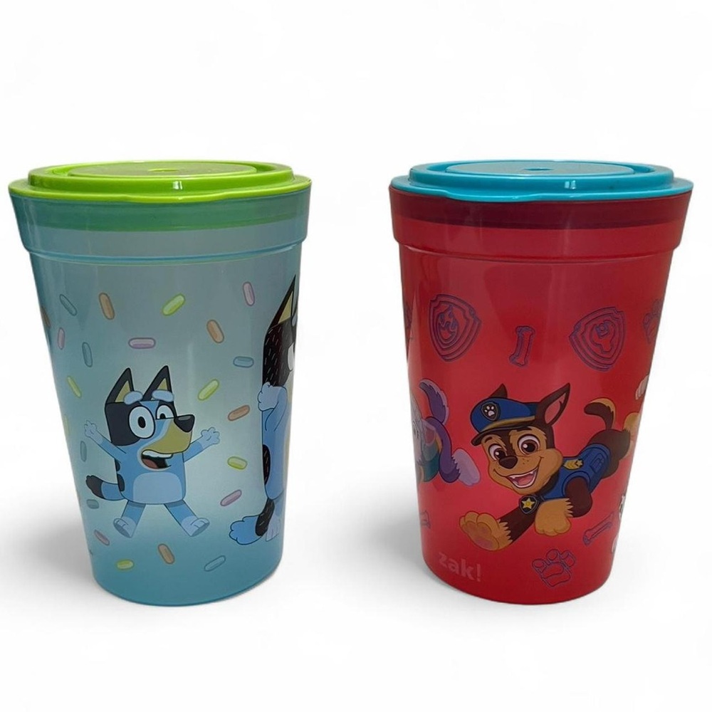 Zaks Designs Toddler Tumbler Bundle Lot of 2 Blue Patrol Toddler Cups With Lids - Picture 4 of 7